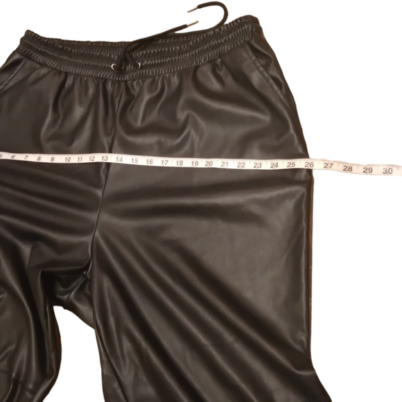 Bagatelle Collection Faux Leather Jogger Black Pants Plus Size Women Size XXL - Picture 5 of 14